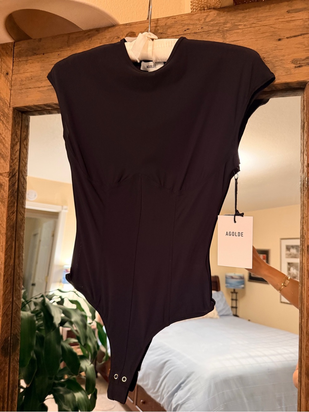 NWT AGOLDE Women's Black Bodysuit